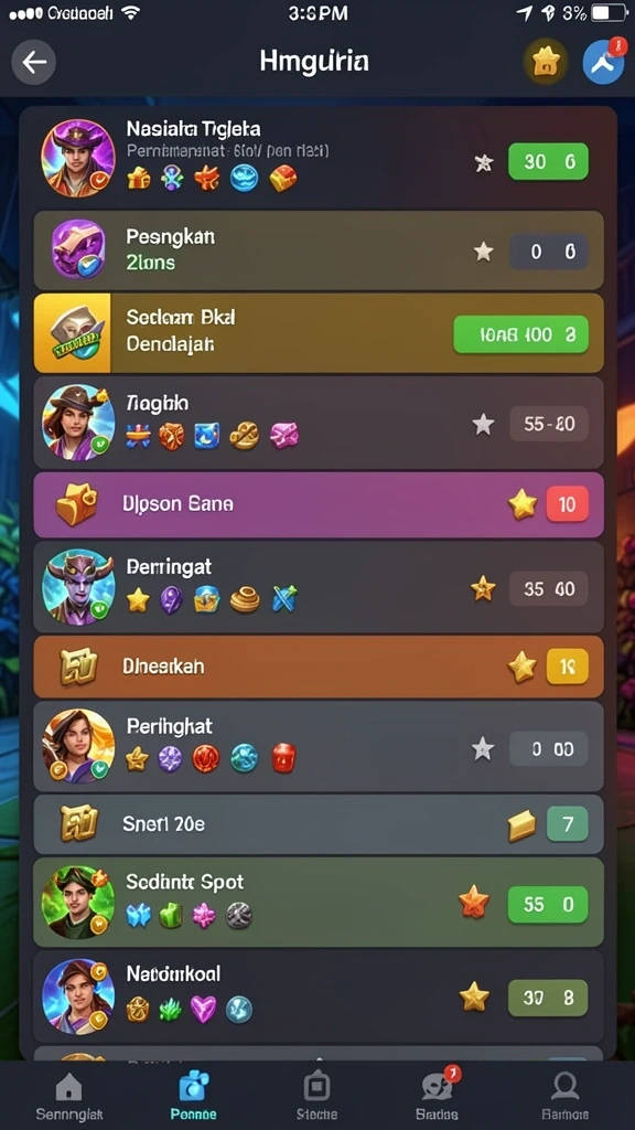 rajaking - Screenshot menampilkan salah satu level yang penuh warna dan menantang.